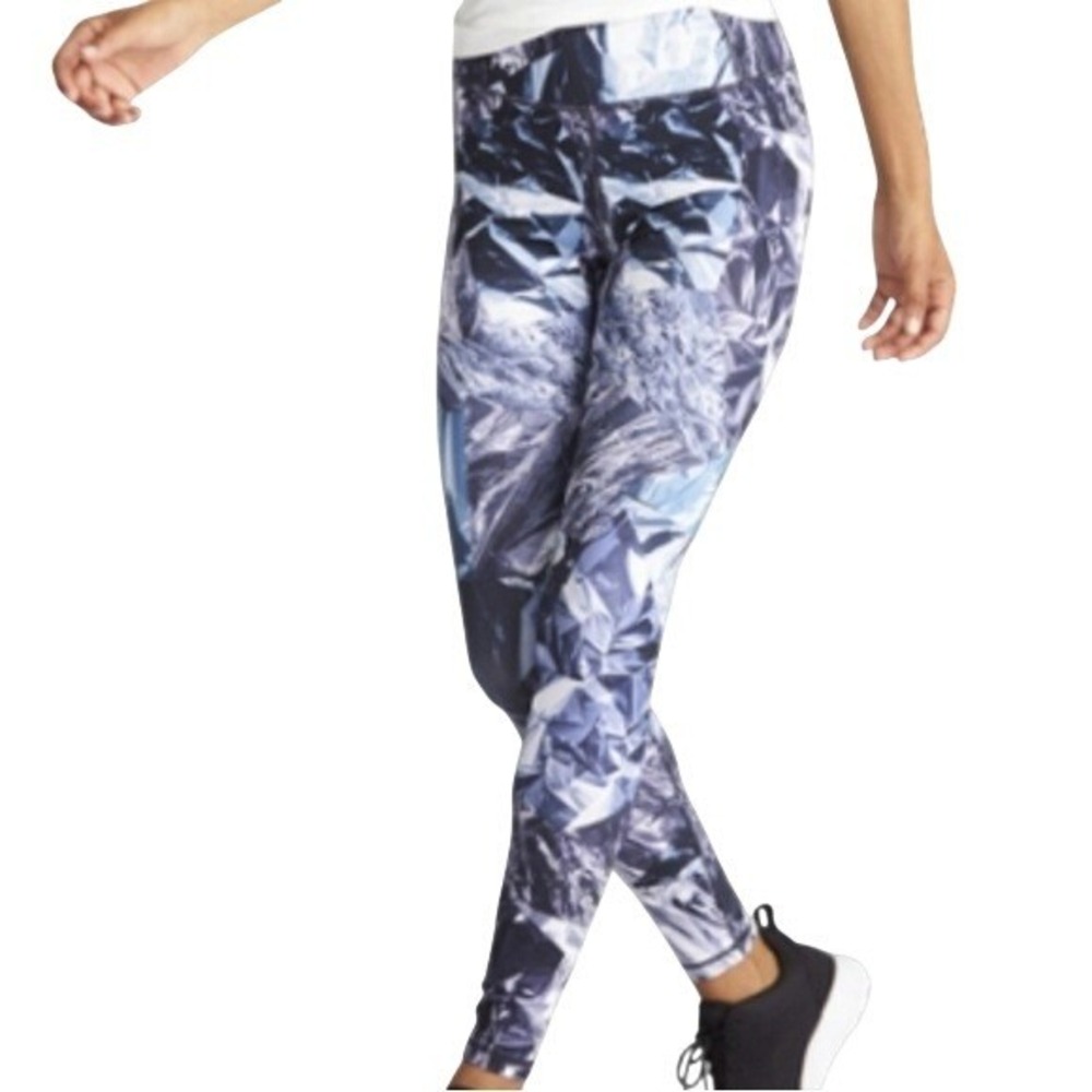 Lucy small multi foil print revolution run workout tights leggings